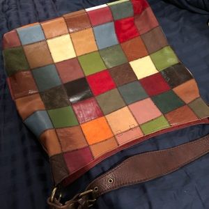 Lucky Brand all leather patchwork